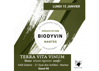 Dégustation Biodyvin à Nantes : lundi 15 janvier 2024