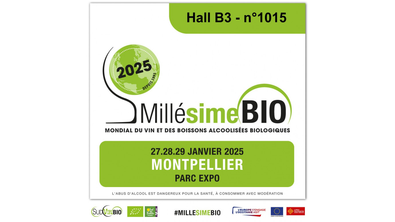 Salon Millésime Bio - 27 au 29 janvier 2025 Salon Millésime Bio - 27 au 29 janvier 2025