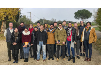 Les élèves en sommellerie de Sud Formation de Béziers en visite au domaine