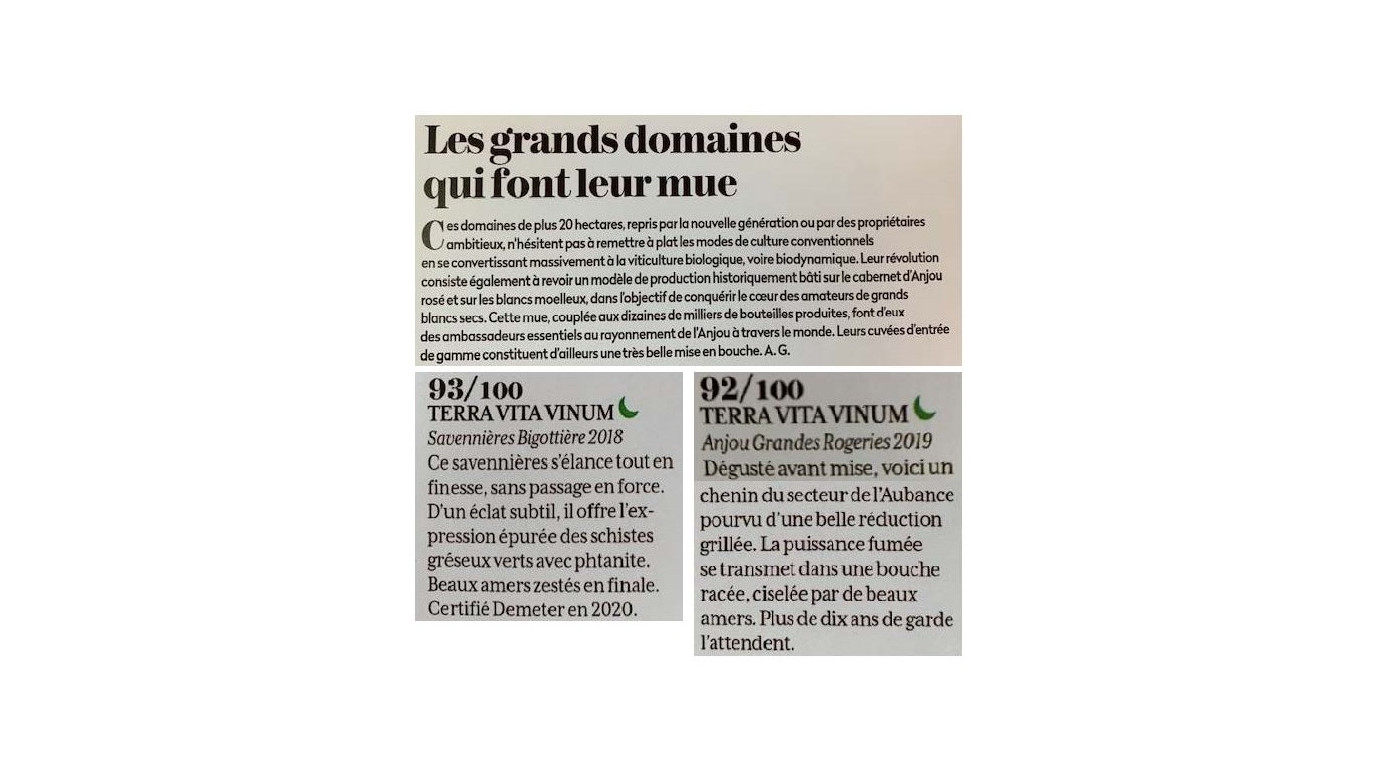 La revue du vin de France: they talk about us in the press...