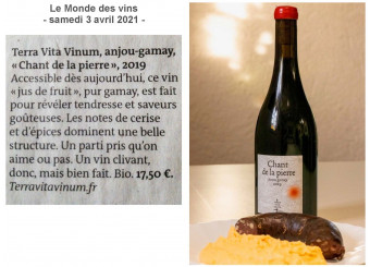 Le Monde des vins - 3 avril 2021 : on parle de nous dans la presse...